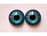 Глаза клеевые с цветной радужкой пластиковые, 6 мм, синие, арт. Г83