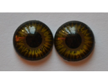 Глаза клеевые с цветной радужкой пластиковые, 12 мм, болотные, арт. Г104